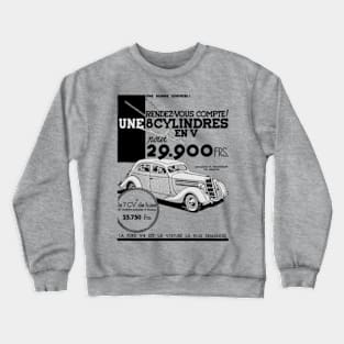 FORD V8 - French ad Crewneck Sweatshirt